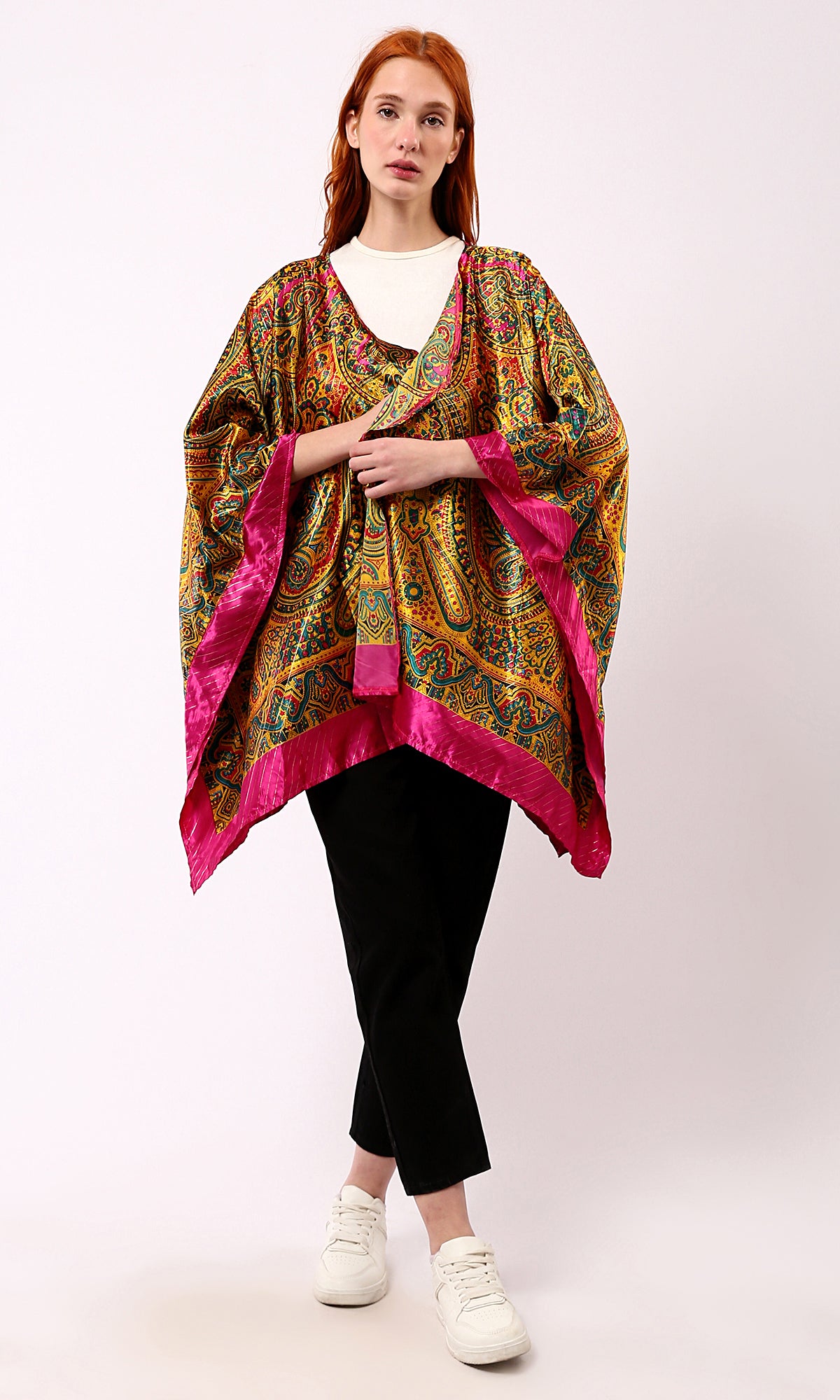 O182858 Multicolour Patterns Fashionable Stain Cardigan