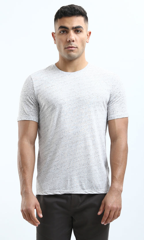 O182890 Heather Light Grey Slip On Summer Tee