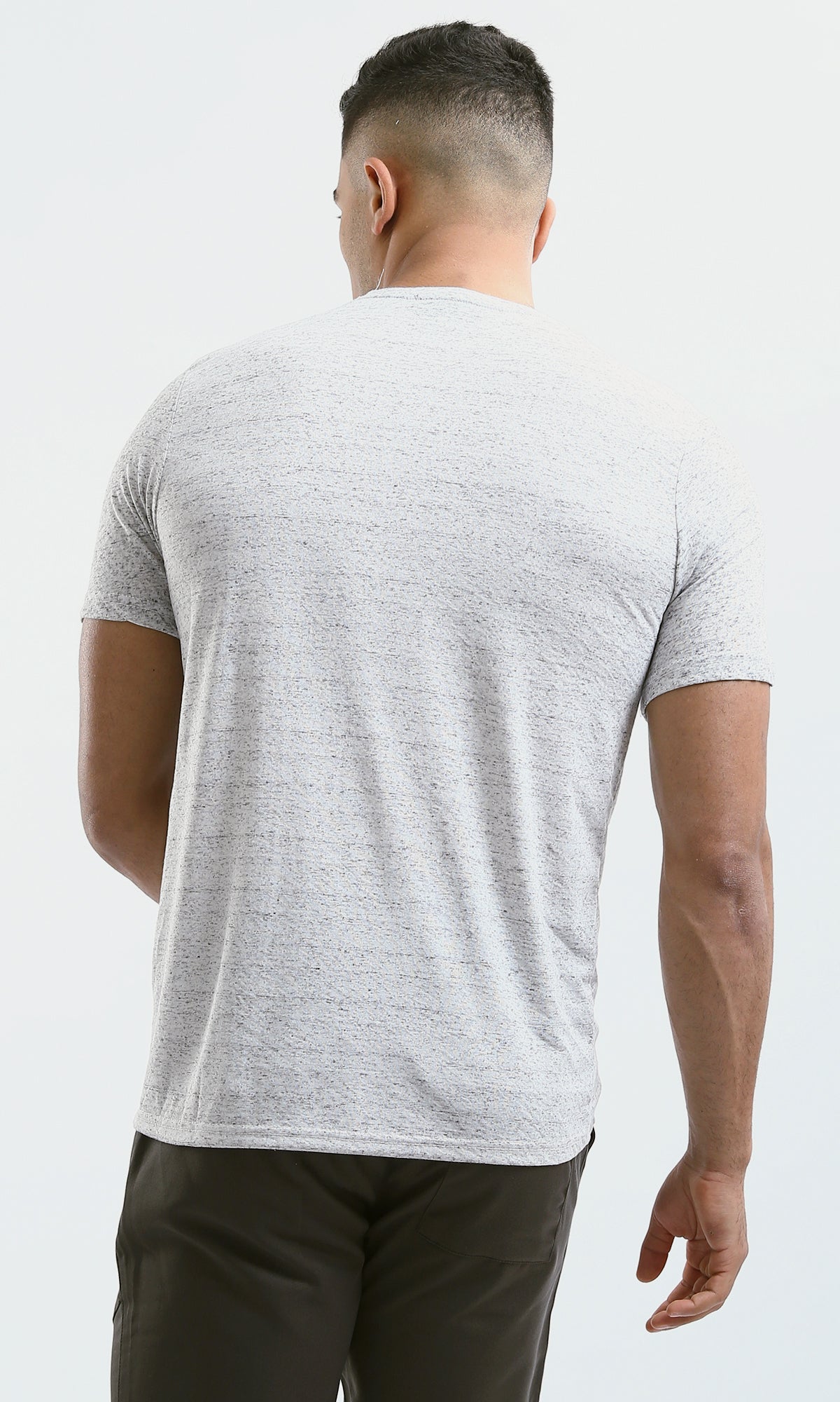 O182890 Heather Light Grey Slip On Summer Tee