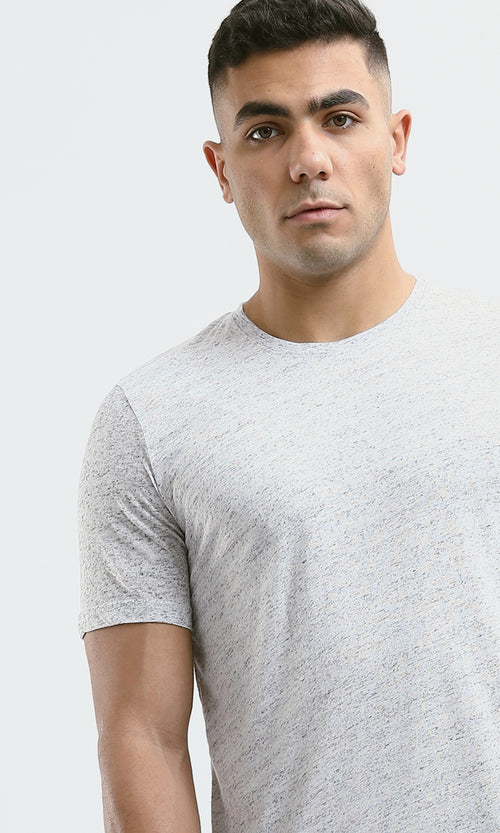 O182890 Heather Light Grey Slip On Summer Tee