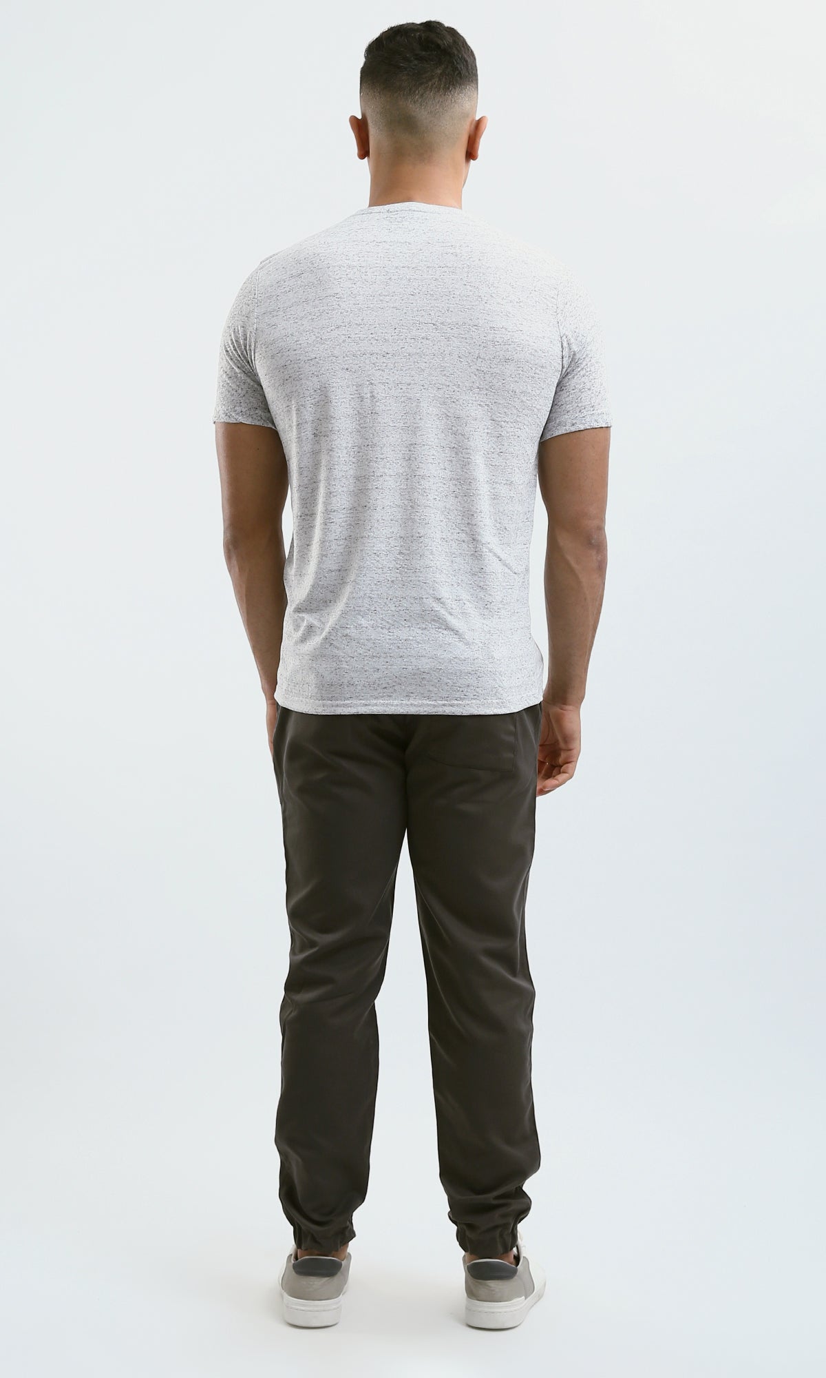 O182890 Heather Light Grey Slip On Summer Tee