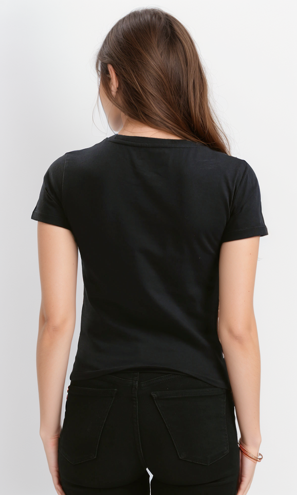 O183070 Casual Regular Fit Black Short Tee