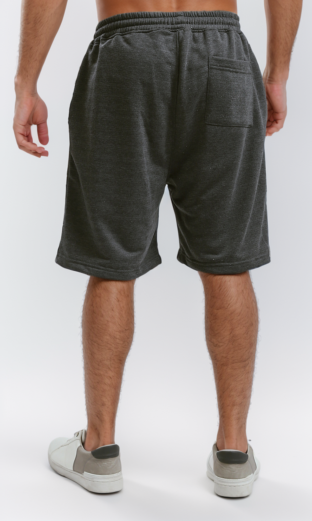 O187108 Heather Dark Grey Cotton Comfy Shorts