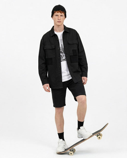 Ravin Men's Essential Slim-Fit Chino Shorts in Onyx Black - o187226