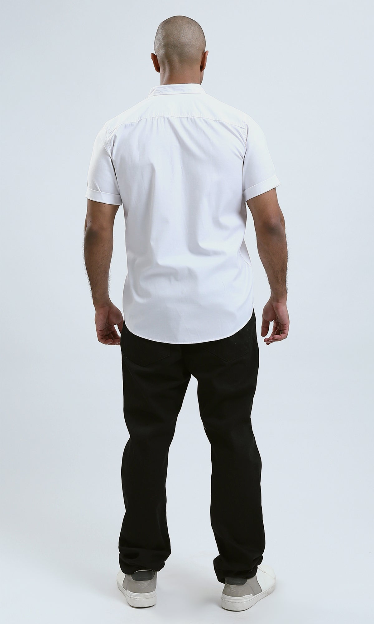 O187856 Relaxed Fit Short Sleeves White Shirt