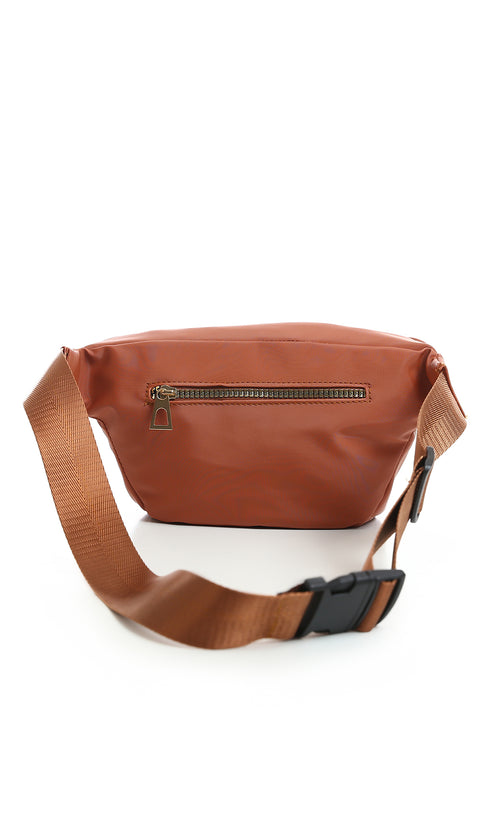 Caramel Faux Leather Dual-Zip Waist Pack - O188146