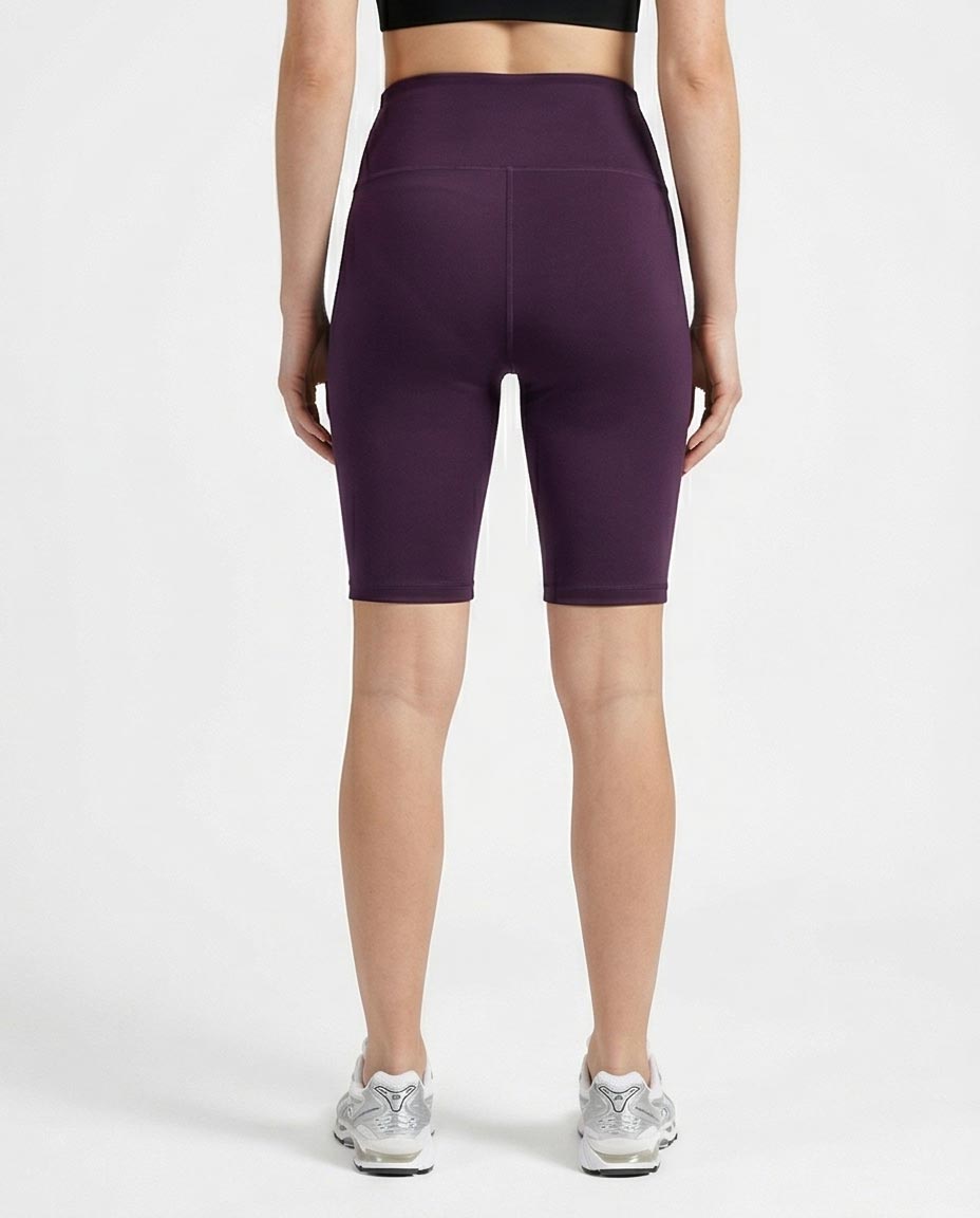 Ravin Plum High-Waisted Compressive Biker Shorts - O188391