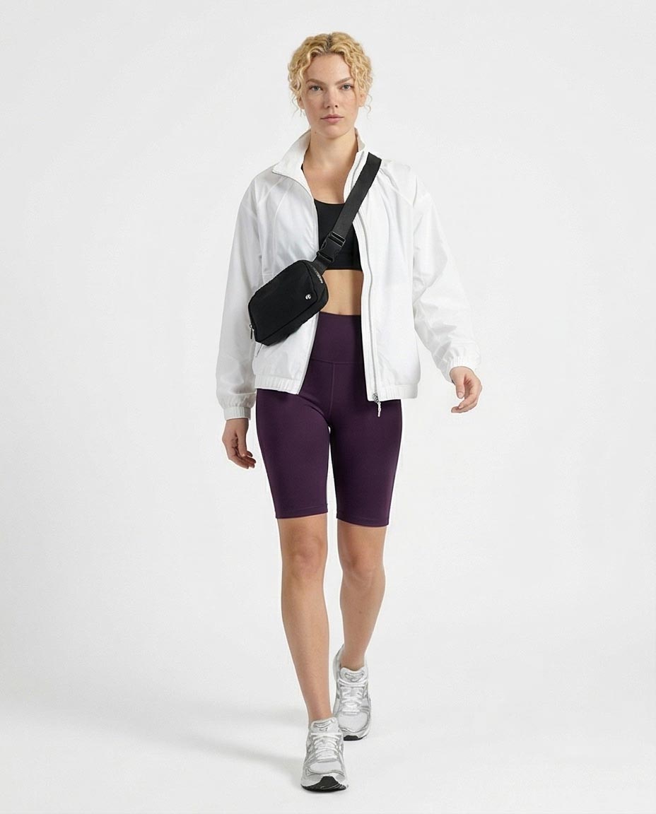 Ravin Plum High-Waisted Compressive Biker Shorts - O188391