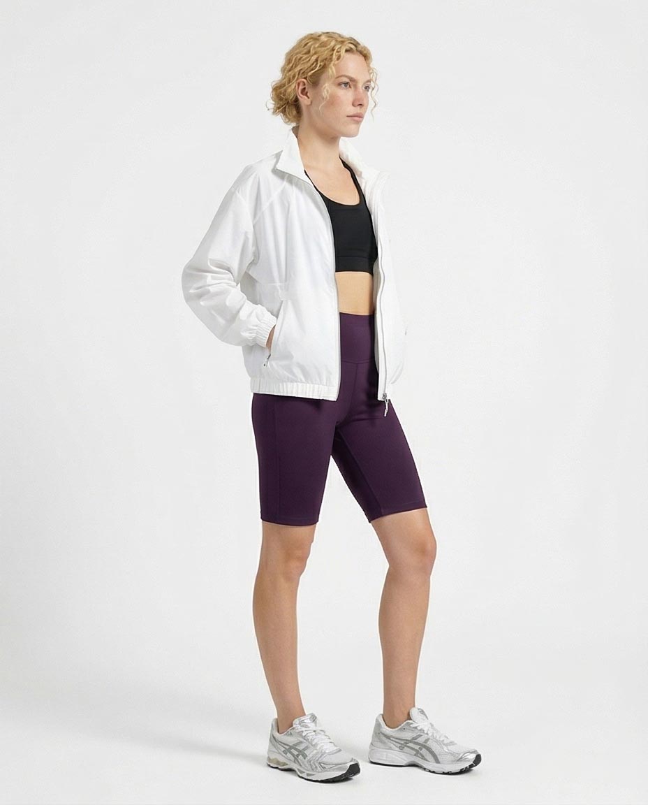 Ravin Plum High-Waisted Compressive Biker Shorts - O188391