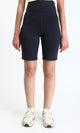 O188392 - Wide Waist Slip On Shorts - Dark Navy Blue