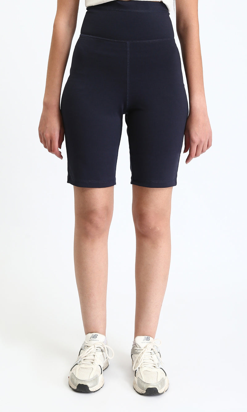 O188392 - Wide Waist Slip On Shorts - Dark Navy Blue