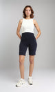 O188392 - Wide Waist Slip On Shorts - Dark Navy Blue
