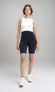 O188392 - Wide Waist Slip On Shorts - Dark Navy Blue
