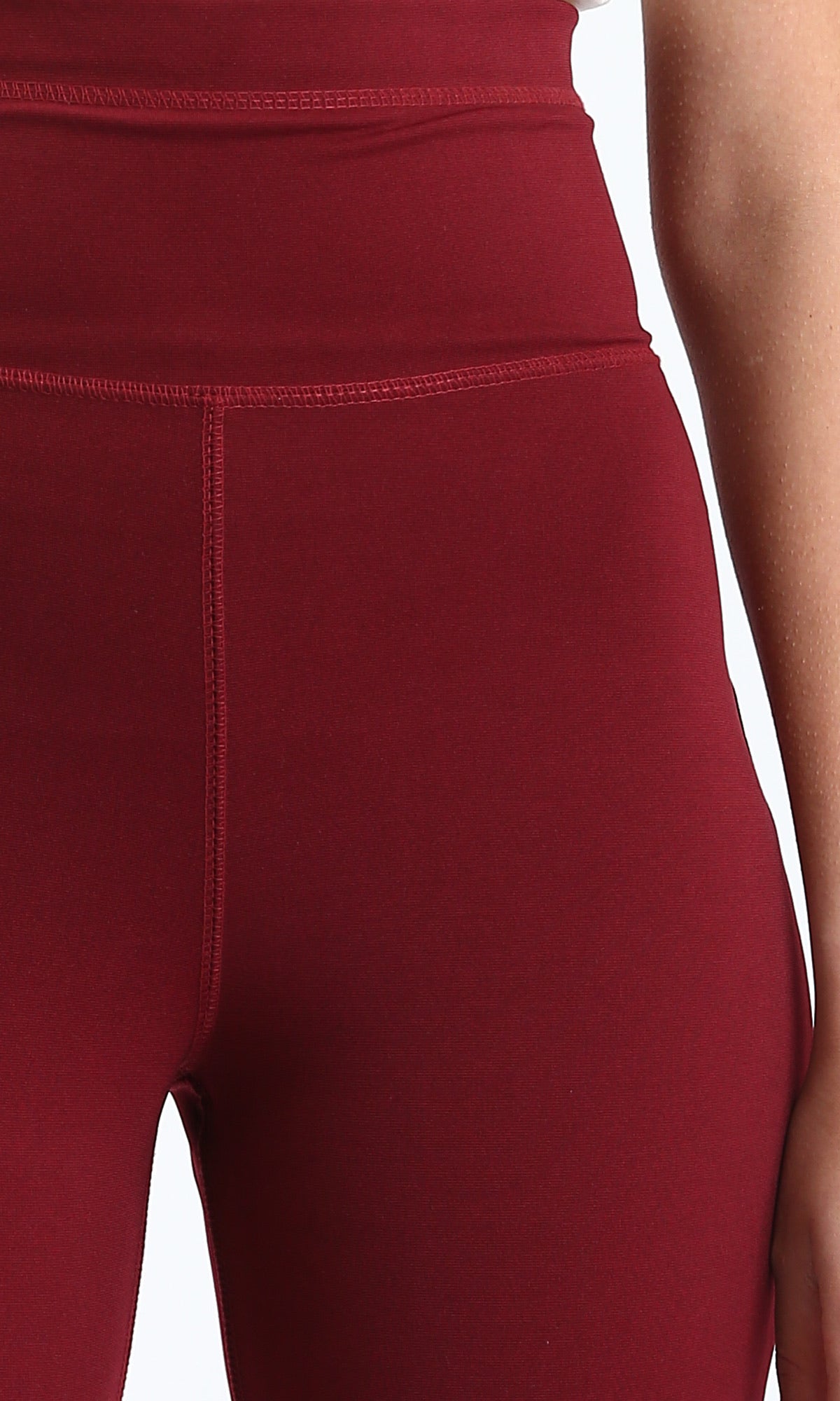 O188394 - Wide Waist Slip On Shorts - Burgundy