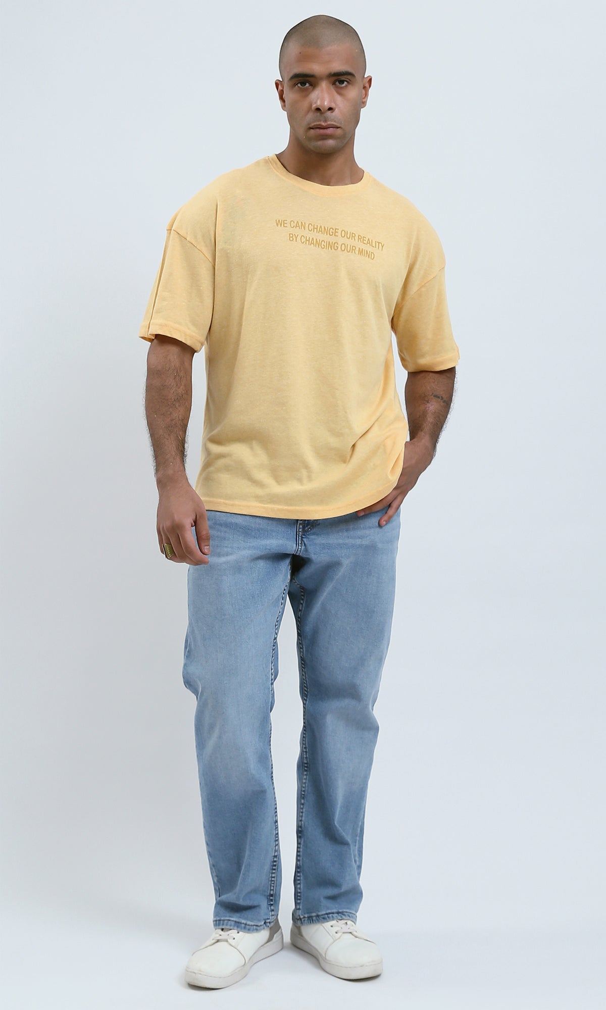 O188728 Lightweight Heather Light Yellow Summer Tee