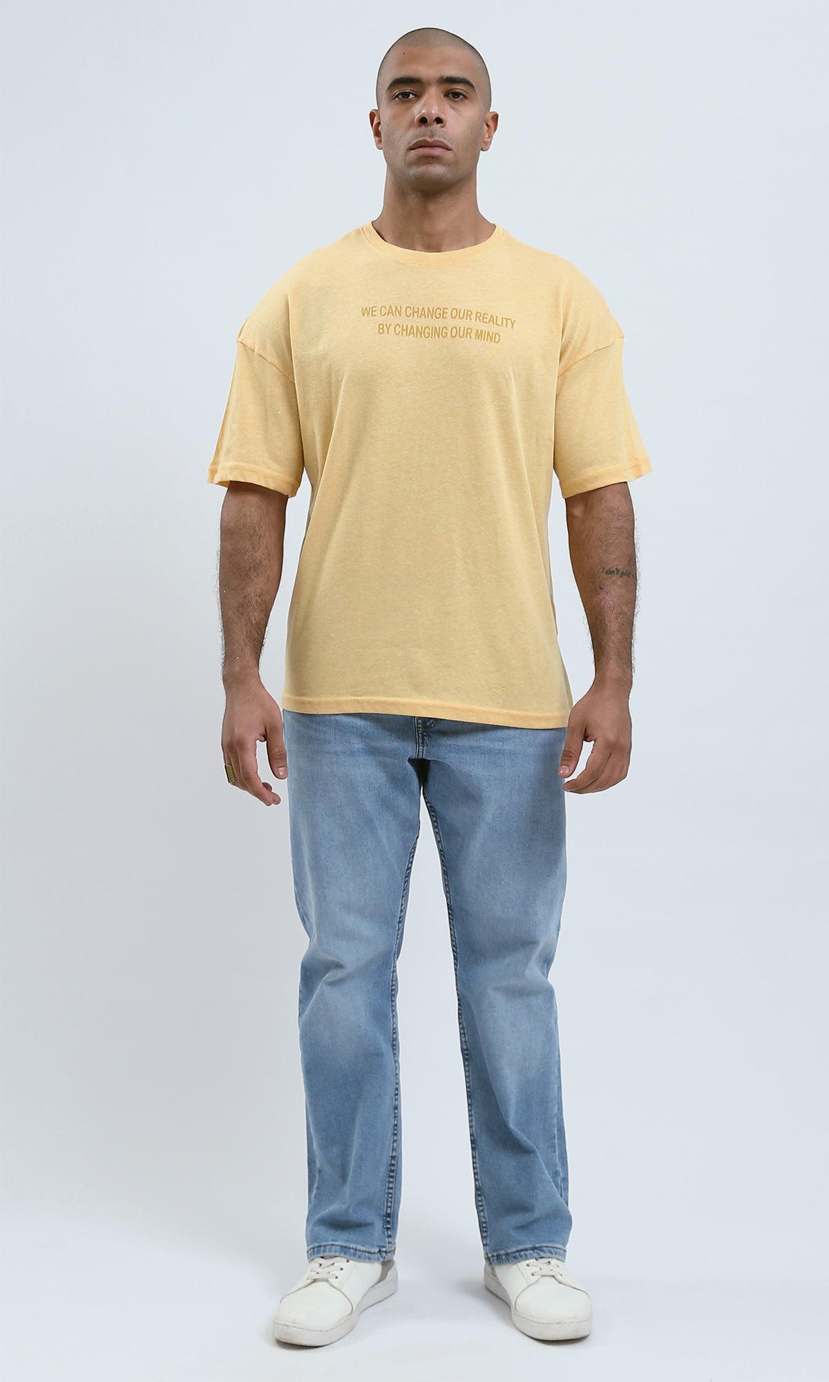 O188728 Lightweight Heather Light Yellow Summer Tee