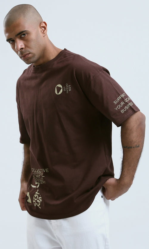 o188742 - Mahogany Printed "Collective Art" Summer Short Tee