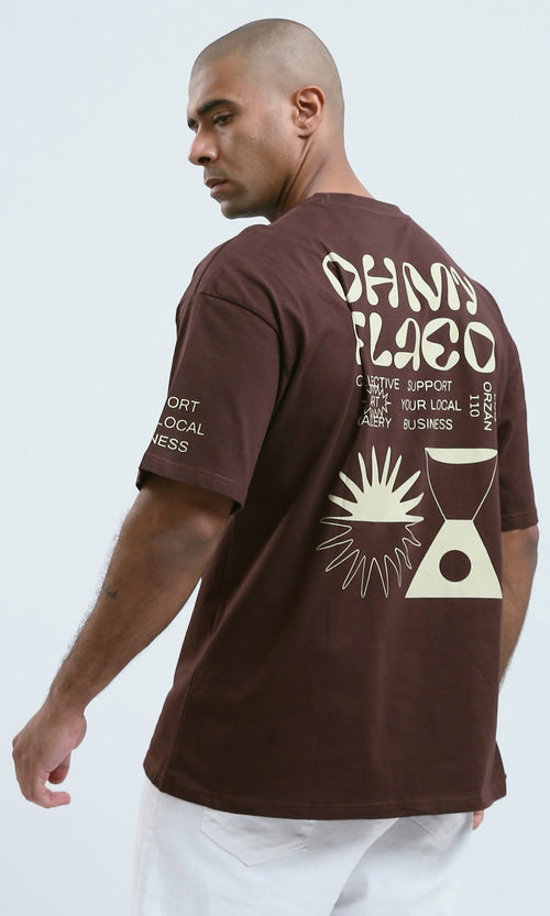 o188742 - Mahogany Printed "Collective Art" Summer Short Tee