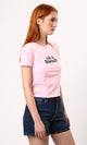 O189261 Front & Back Print "Life Is Sweet" Dark Rose Tee