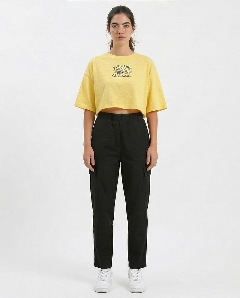 Ravin Women's Exploring Colorado Graphic Cropped Tee – Yellow - o189272