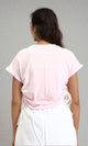 O189275 - Printed Slip On Summer Tee - Rose