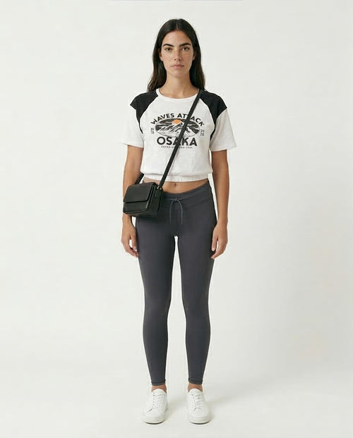 Ravin | Women’s Osaka "Waves Attack" Raglan Graphic Tee - White - O189283