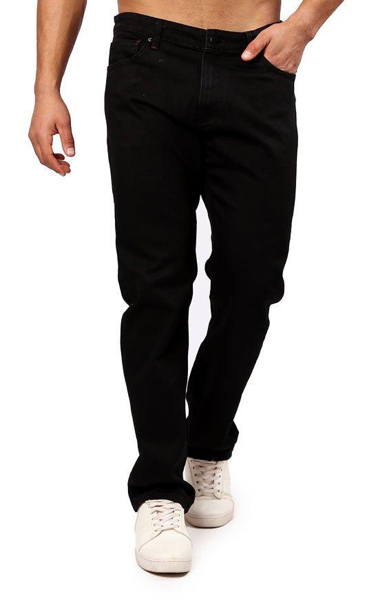 O189390 Black Casual Jeans With Five Pockets