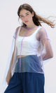 O189402 Light Purple Slip On Transparent Top
