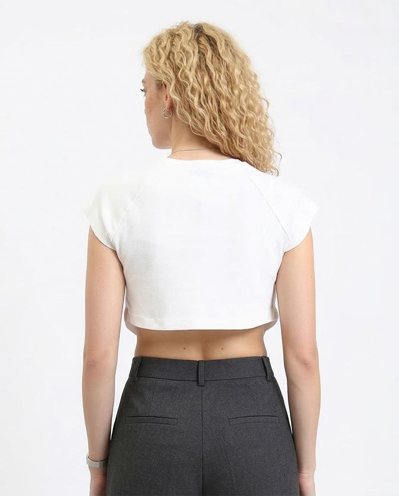 Ravin Women’s Outdoor Adventure Ruched Crop Top - White - O189403