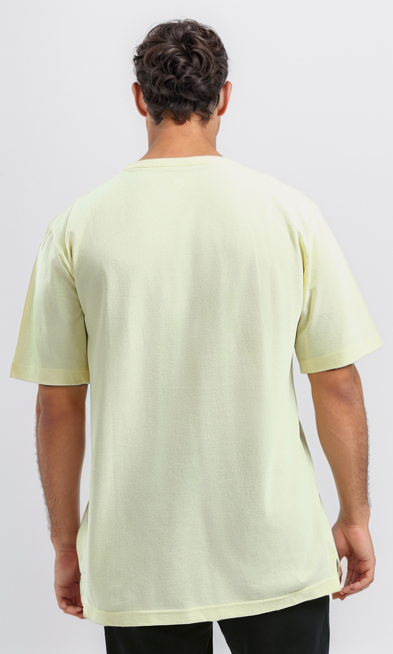 O189615 Lightweight Light Yellow Slip On Summer Tee