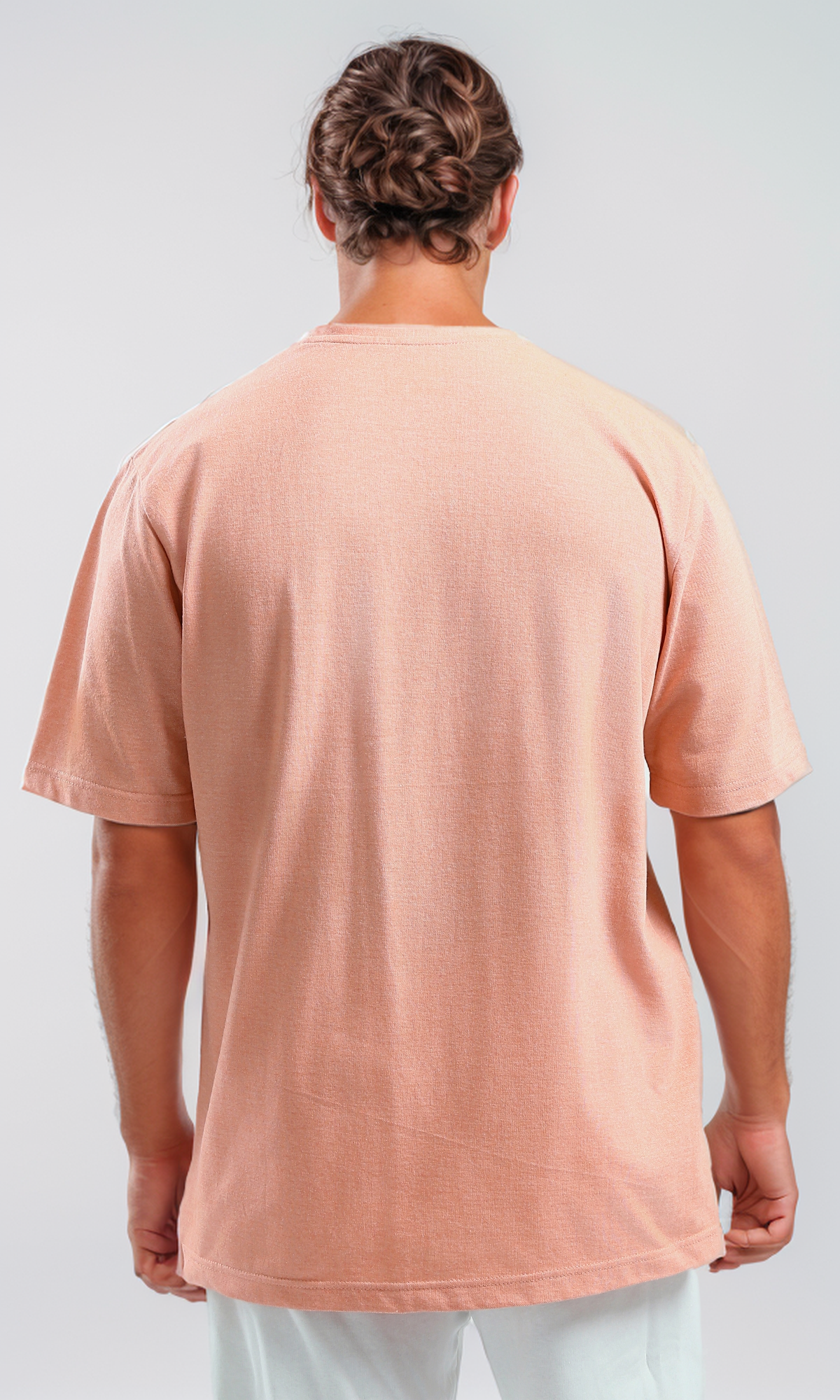 O189616 Slip On Elbow-Sleeves Basic Heather Hot Orange