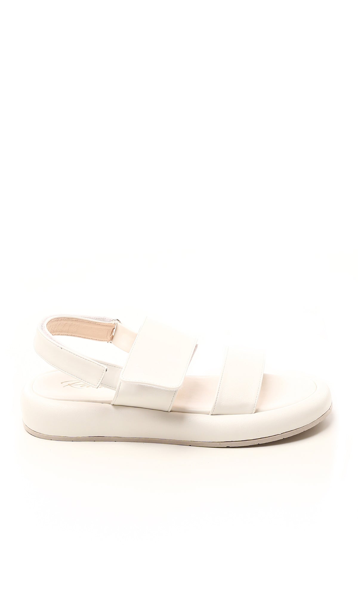 Minimalist Double-Strap Platform Sandal - Bone - O190076