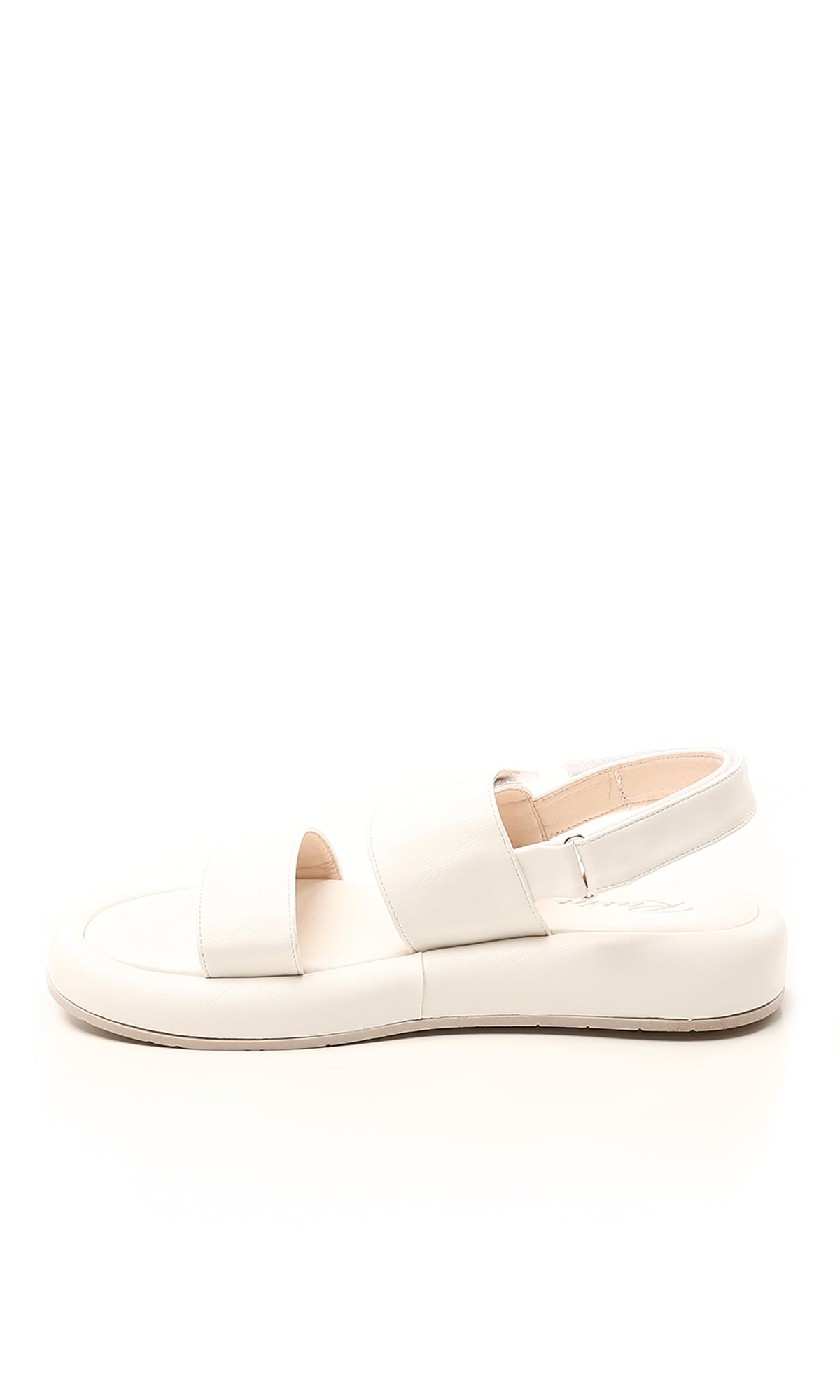 Minimalist Double-Strap Platform Sandal - Bone - O190076