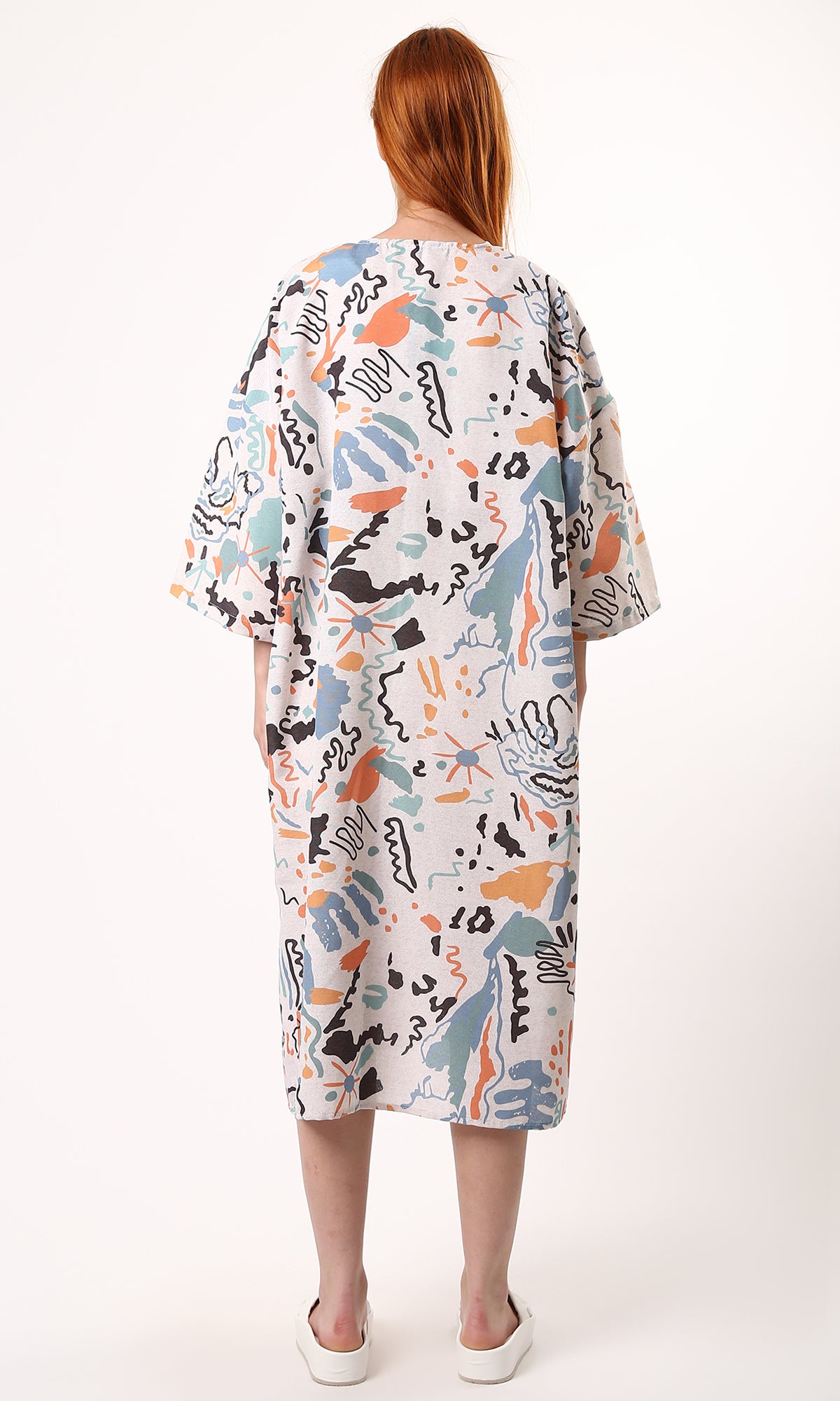 O190125 Trendy Pattern Slip On Multicolour Summer Kimono
