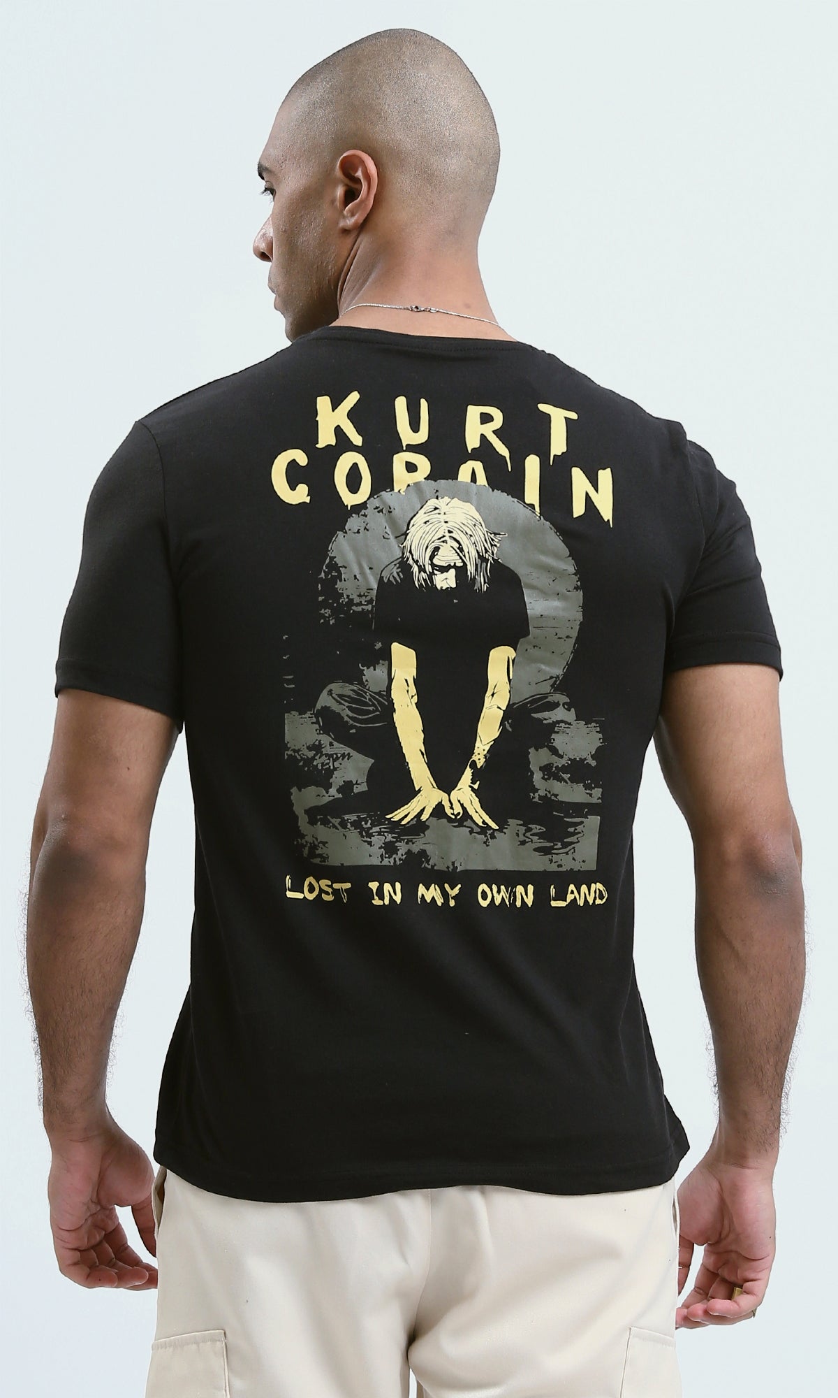 o190170 - Crew Neck Casual Black Printed Summer Tee
