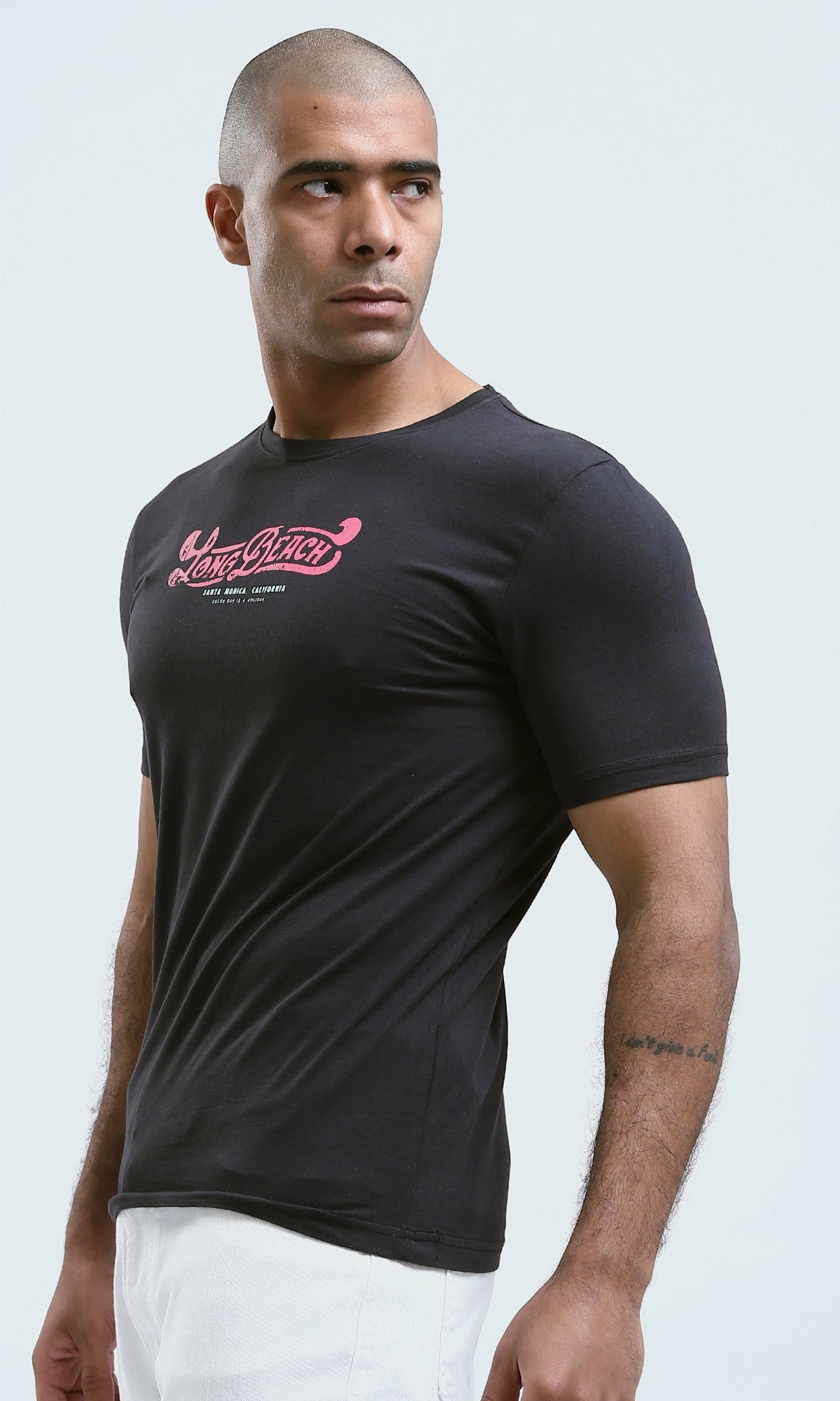 o190171 - Casual Printed Short Tee With Front Drawstring