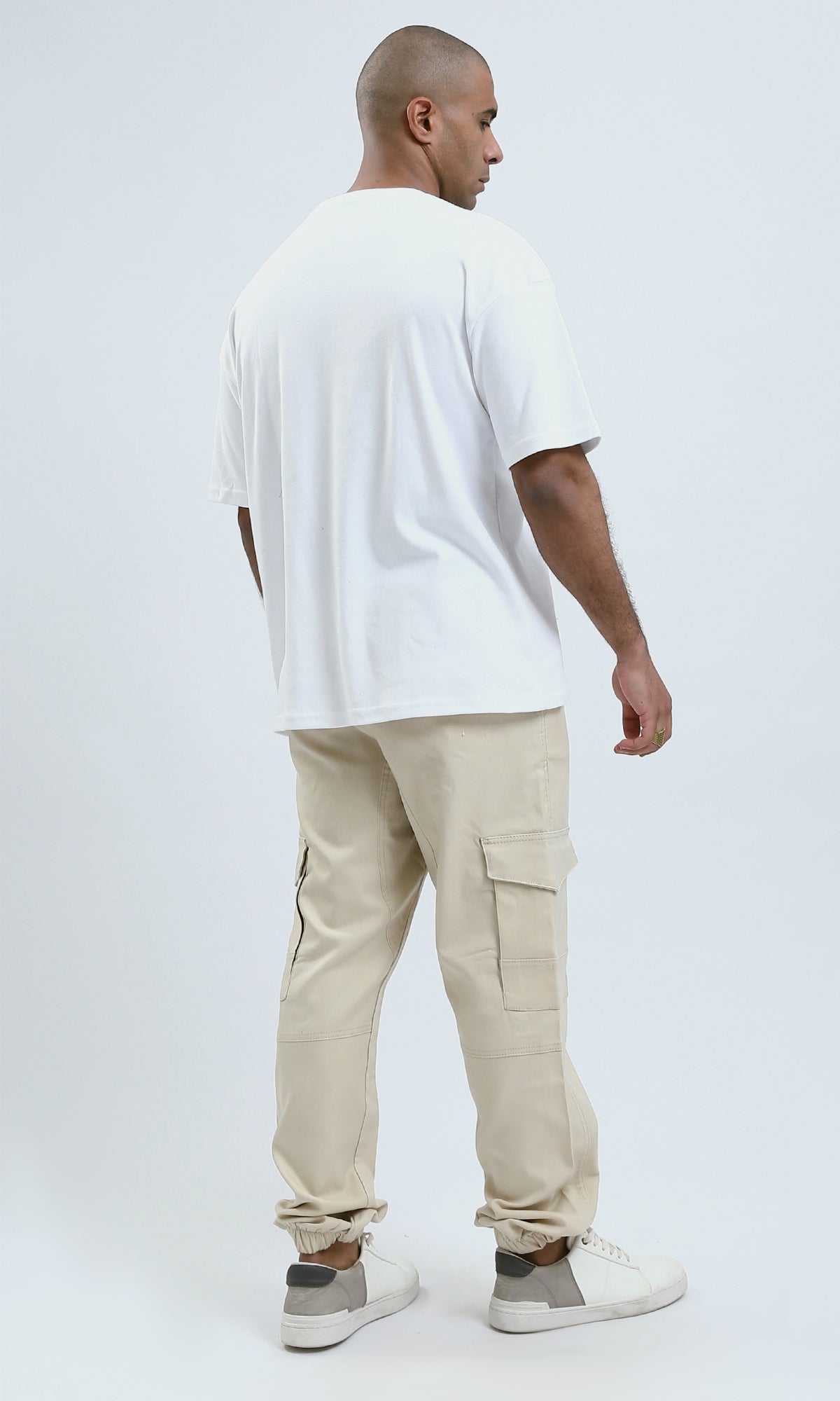 O190187 Off-White Elbow Sleeves Relaxed Fit Summer Tee