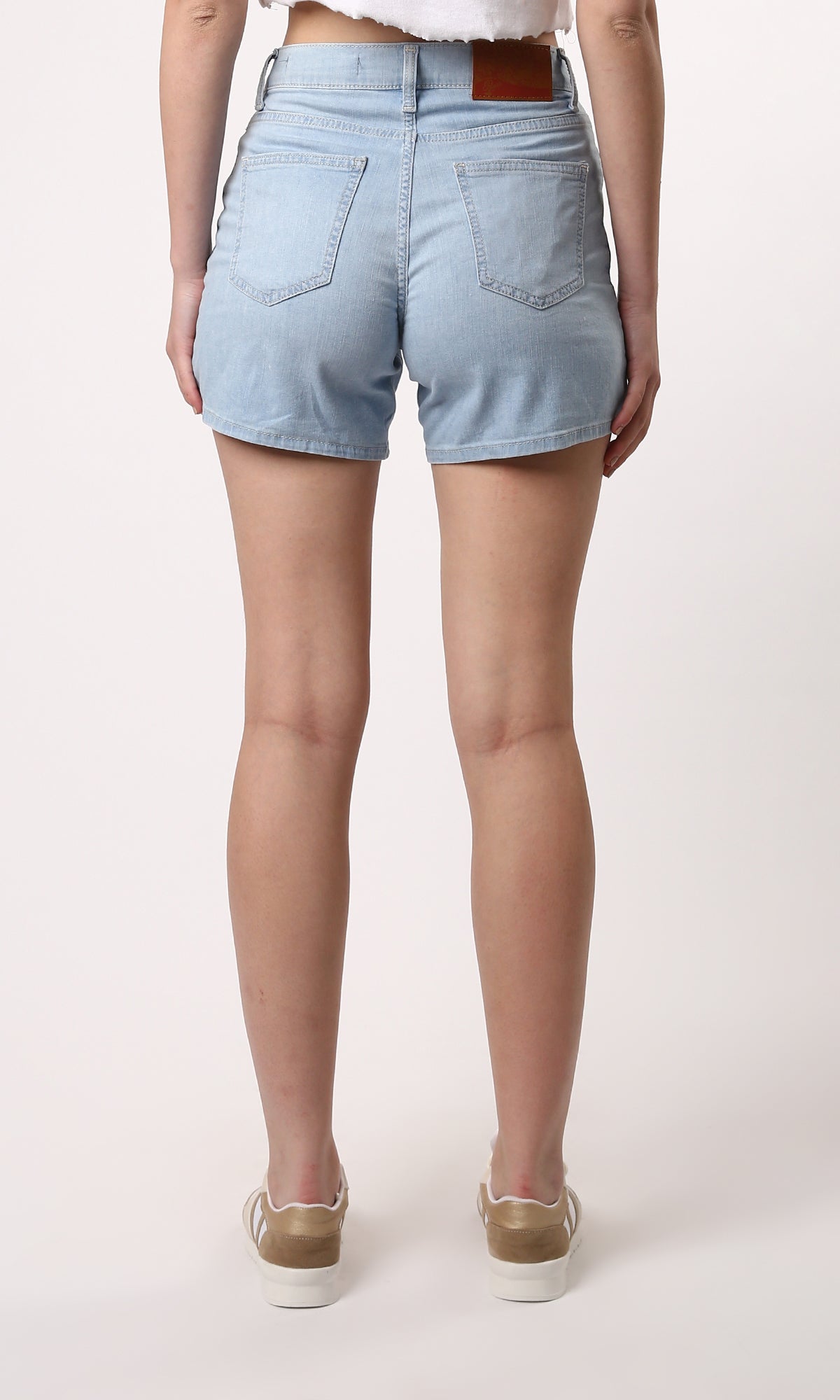 O190277 Feminine Ice Blue Summer Denim Shorts 