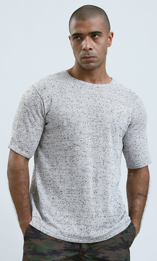 O190391 - Crew Neck Comfort Heather Light Grey Tee