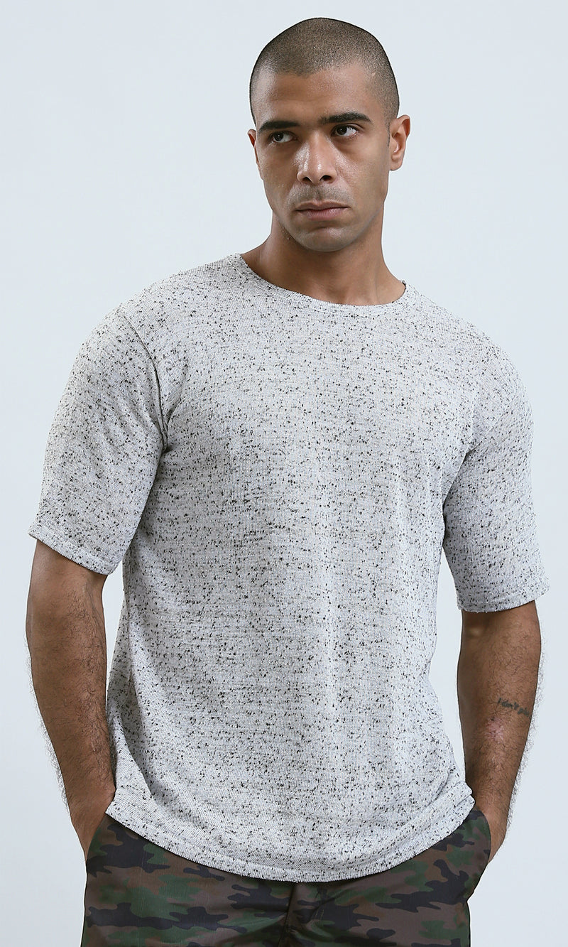 O190391 - Crew Neck Comfort Heather Light Grey Tee