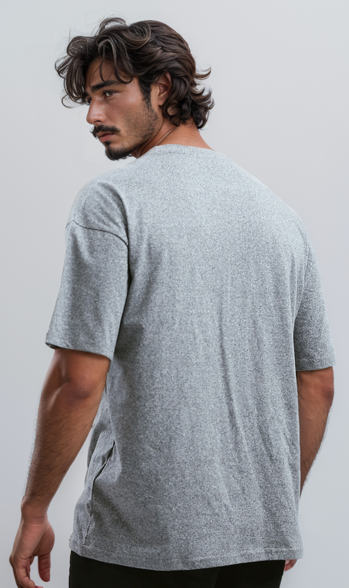 O190741 Heather Grey Round Neck Summer Tee