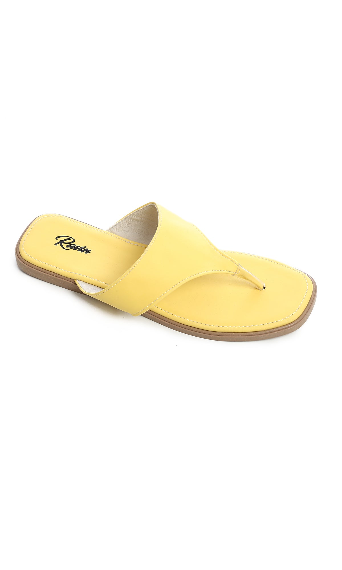 Vibrant Sun-Kissed Yellow Thong Sandals - O190895