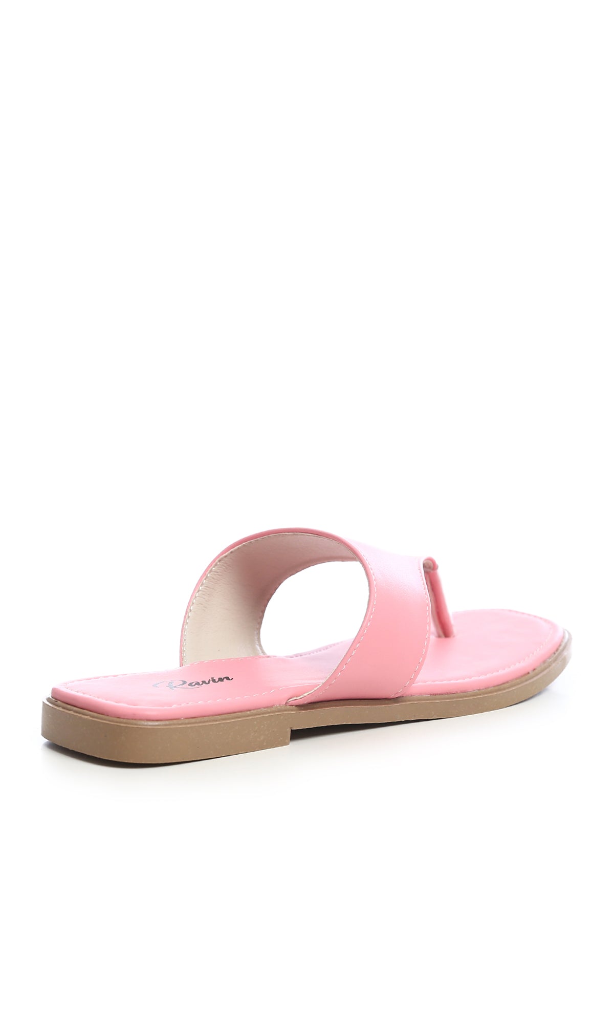 Women's Soft Pink Wide-Strap Thong Sandals - O190896