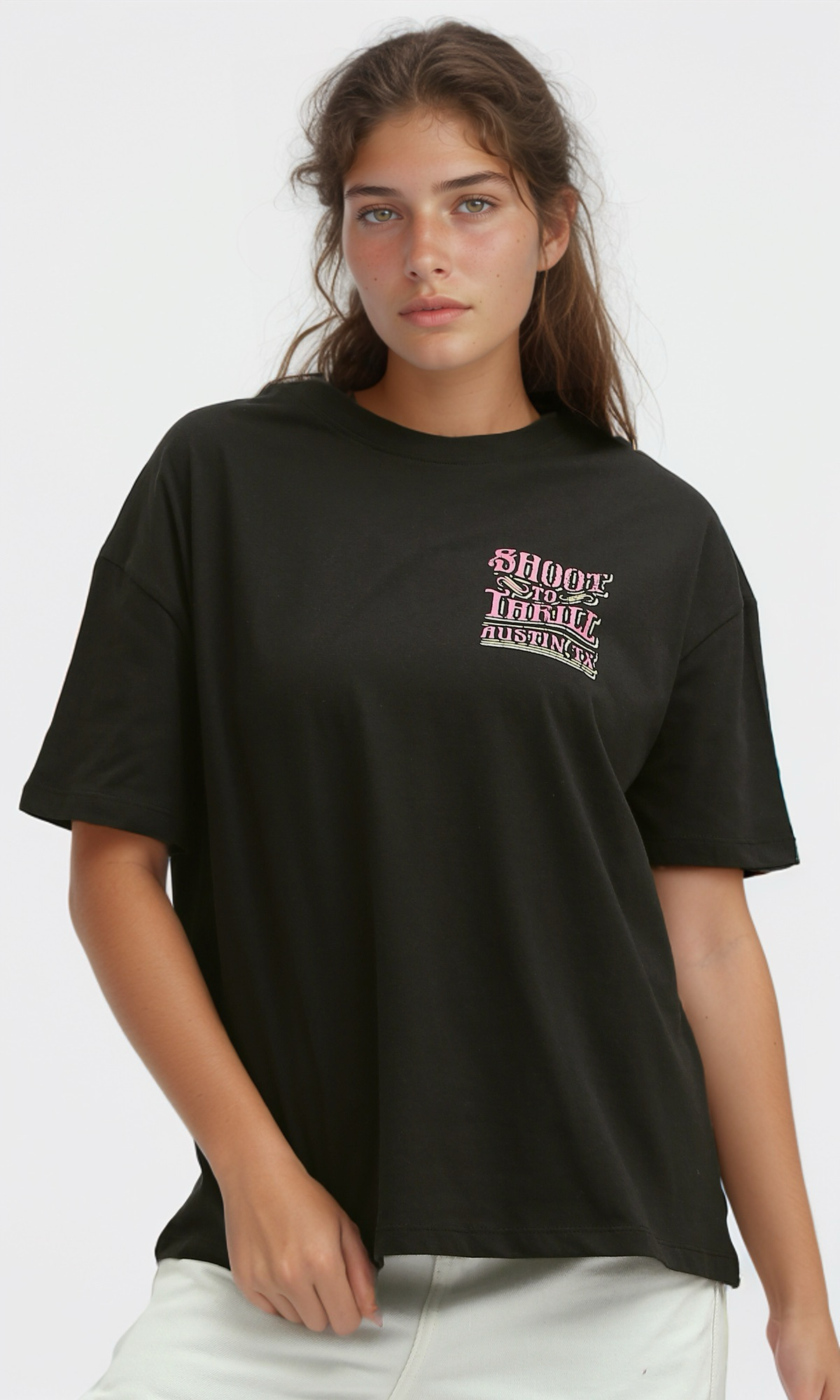 O190938 Short Sleeves Regular Fit Black Casual Tee