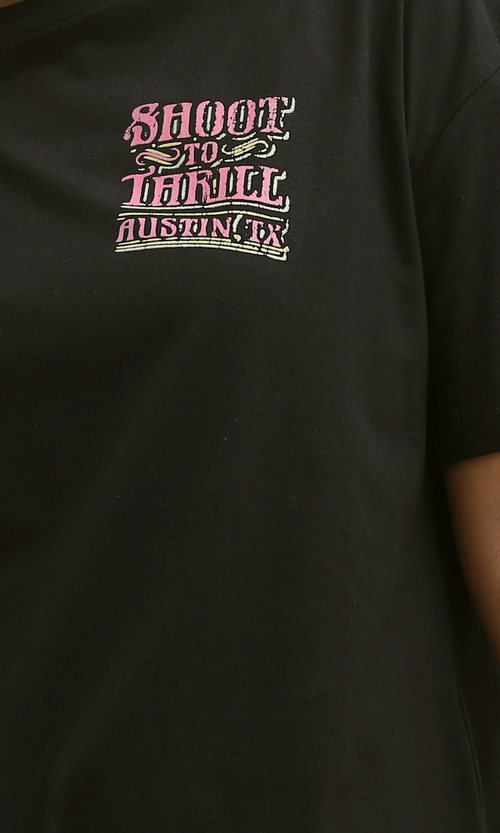 O190938 Short Sleeves Regular Fit Black Casual Tee