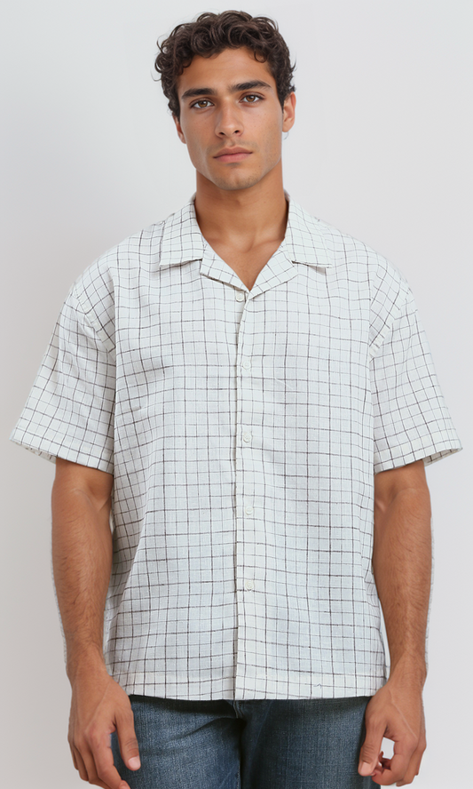 O191222 Short Sleeves Plaids Multicolour Summer Shirt