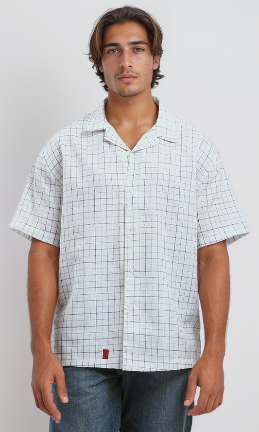 O191223 Short Sleeves Plaids Multicolour Summer Shirt