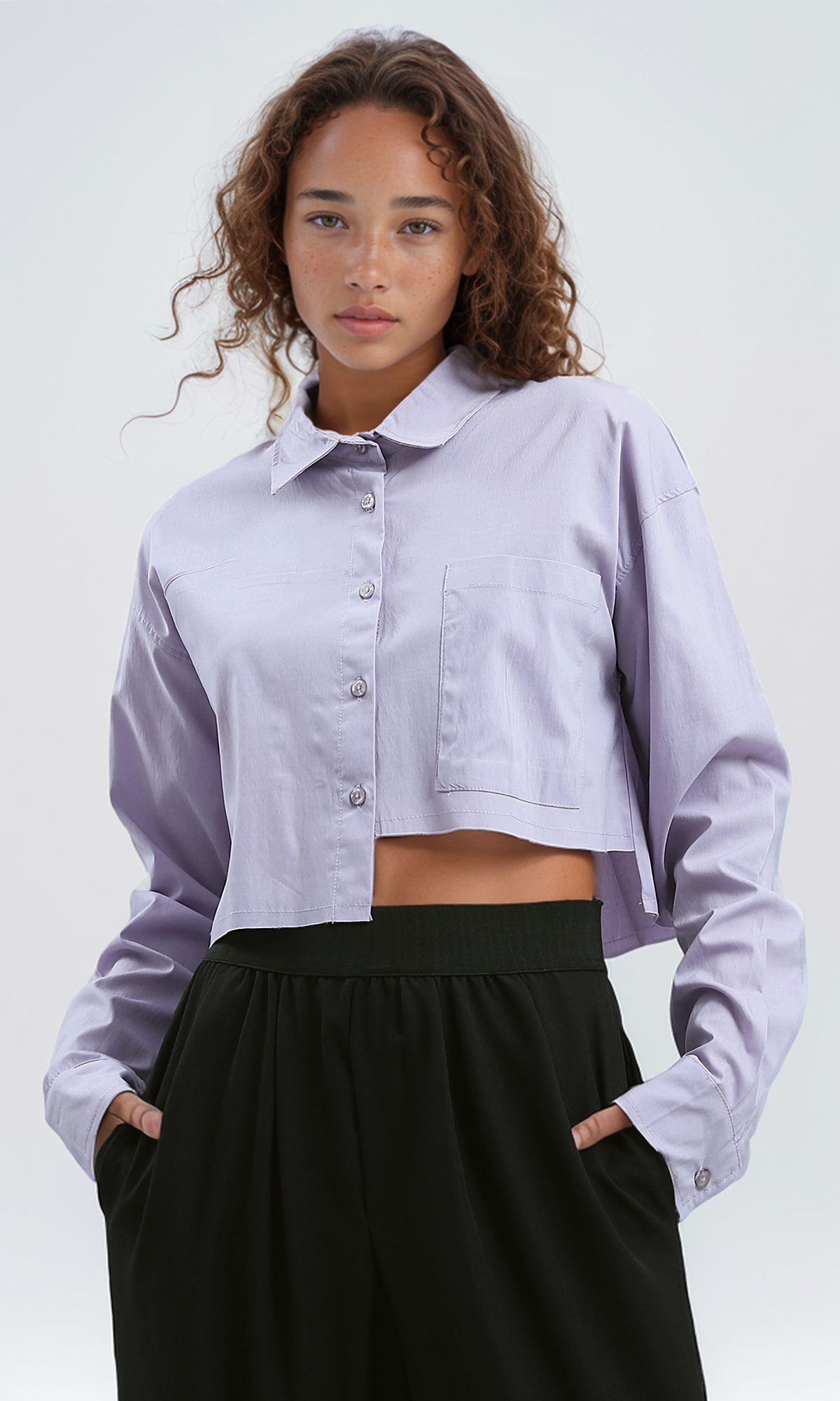 O191380 Regular Fit Casual Long Sleeves Shirt - Purple