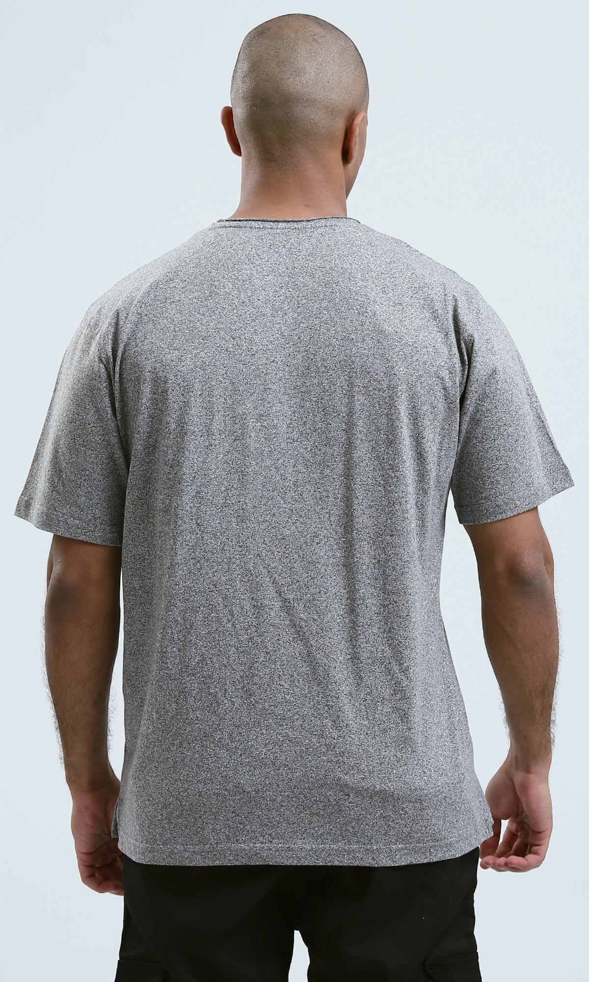 o191530 - Elbow Sleeves Heather Light Grey Comfort Tee