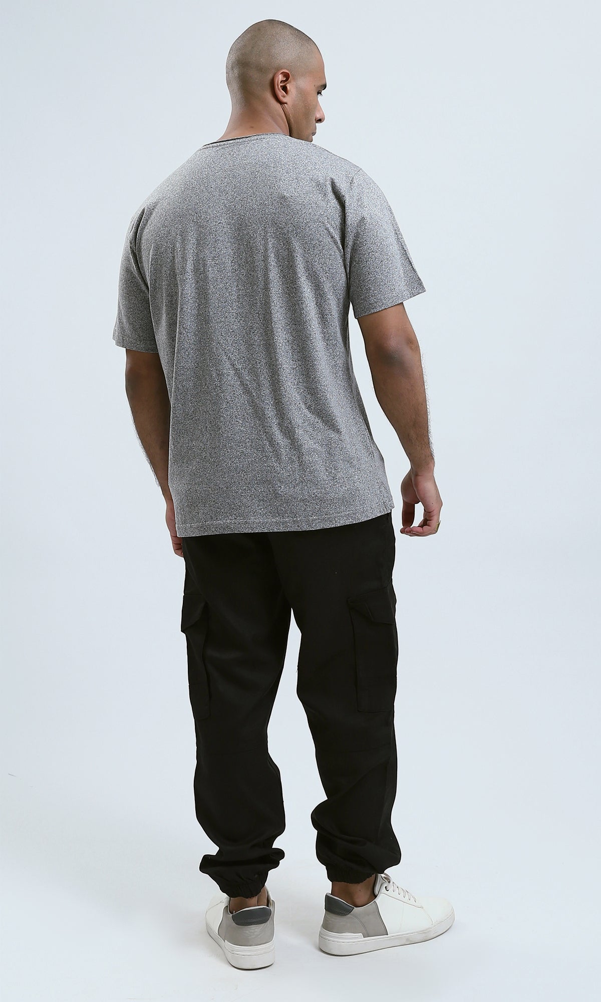 o191530 - Elbow Sleeves Heather Light Grey Comfort Tee
